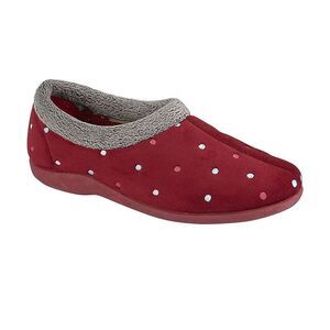 Sleepers Womens/Ladies Sophie Velour Slippers / Burgundy